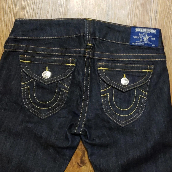 True religion jeans excellent condition dark wash boot cut pocket flap - Picture 9 of 9